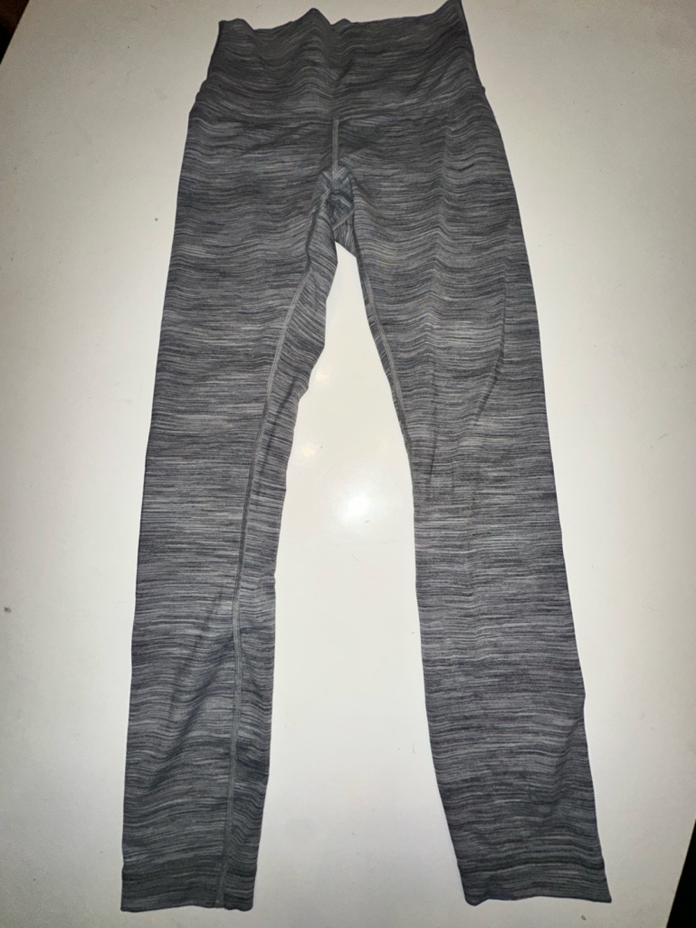LULULEMON ATHLETICA Gray Heathered Stretch YOGA GYM Leggings PANTS SIZE 4